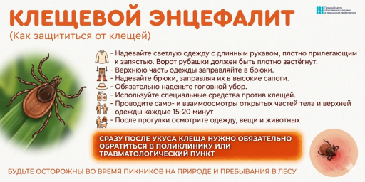Информация от Городского центра здоровья. Клещи